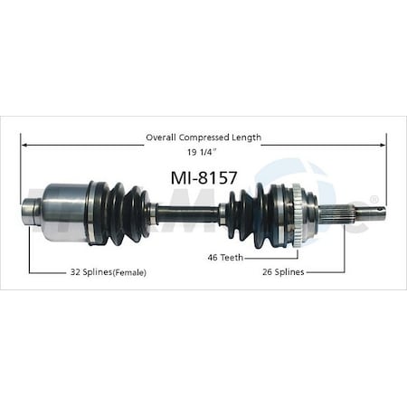 Surtrack Axle Cv Axle Shaft, Mi-8157 MI-8157